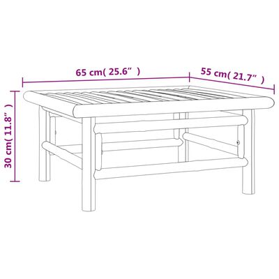 vidaXL Loungegrupp 11 delar taupe dynor bambu