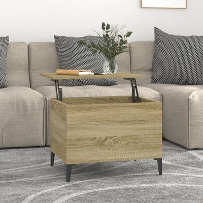 vidaXL Soffbord sonoma-ek 60x44,5x45 cm konstruerat trä