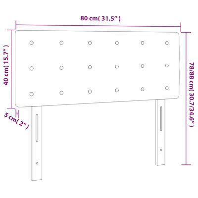 vidaXL Sänggavel mörkgrön 80x5x78/88 cm sammet