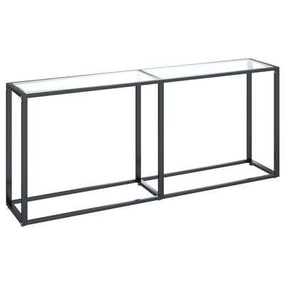 vidaXL Konsolbord transparent 180x35x75,5 cm härdat glas