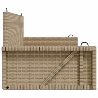 vidaXL Gungbänk beige 119x56x48 cm konstrotting