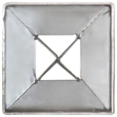 vidaXL Jordspett 2 st silver 7x7x90 cm galvaniserat stål