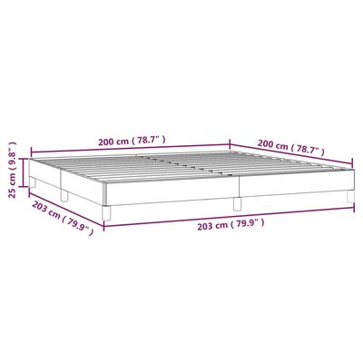 vidaXL Sängram vit 200x200 cm konstläder