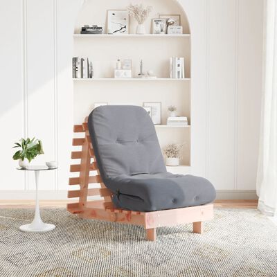 vidaXL Futonbäddsoffa med madrass 60x206x11 cm massivt douglasträ