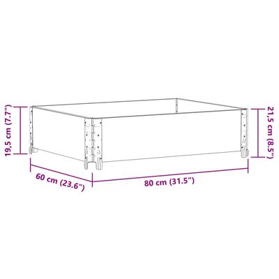 vidaXL Odlingslåda 80x60 cm massivt furuträ