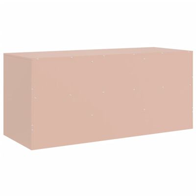 vidaXL TV-skåp rosa 99x39x44 cm stål