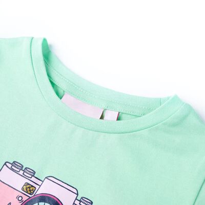 T-shirt för barn stark grön 92