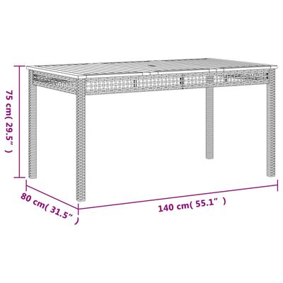 vidaXL Matgrupp för trädgården med dynor 5 delar beige konstrotting