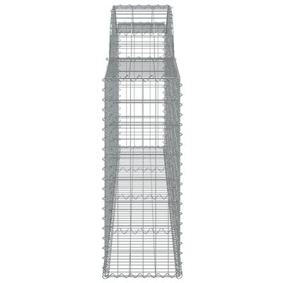 vidaXL Gabioner bågformade 9 st 300x30x80/100 cm galvaniserat järn