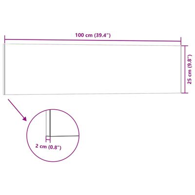 vidaXL Väggpaneler 3D 14 st brun 100x25 cm EPS