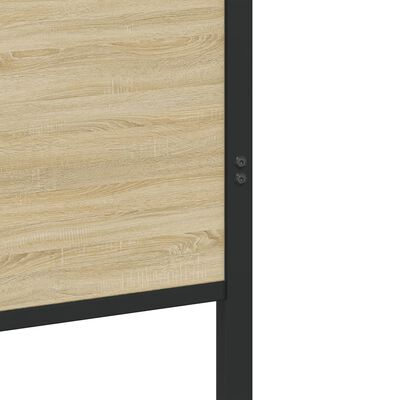 vidaXL Sängram utan madrass metall sonoma-ek 193x203 cm