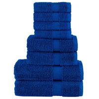 vidaXL Premium handdukar 8 st blå 600 gsm 100% bomull