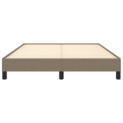 vidaXL Sängram utan madrass taupe 140x190 cm tyg