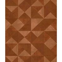 Noordwand Tapet Topchic Graphic Shapes Facet metallic orange