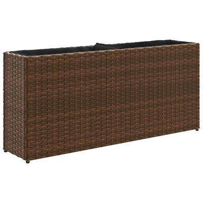 vidaXL Odlingslådor med 2 krukor 2 st brun 90x20x40 cm konstrotting