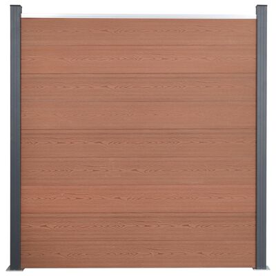 vidaXL Staketpanel brun 526x186 cm WPC