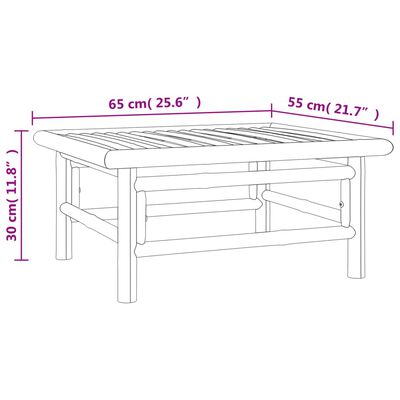 vidaXL Loungegrupp 7 delar gröna dynor bambu