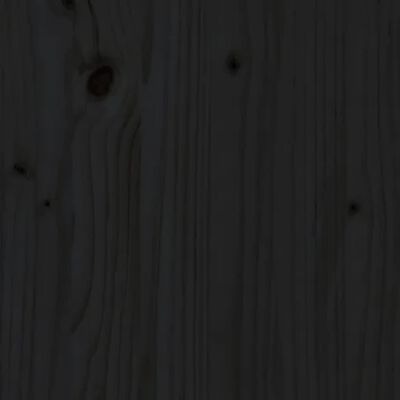 vidaXL Utdragbar dagbädd svart 2x(90x200) cm massiv furu