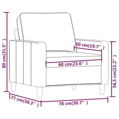 vidaXL Fåtölj vinröd 60 cm sammet