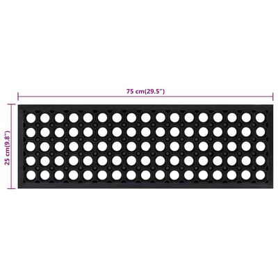 vidaXL Trappstegsmattor 10 st 25x75 cm gummi