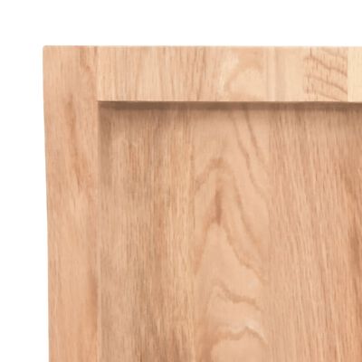vidaXL Bänkskiva badrum ljusbrun 60x40x(2-4) cm behandlat massivt trä