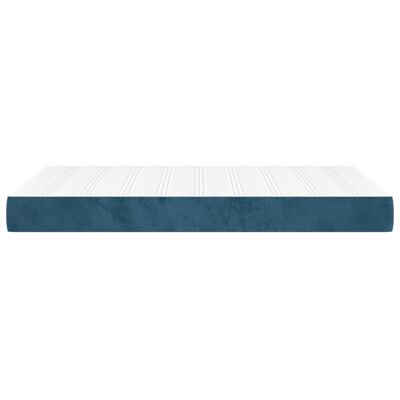 vidaXL Pocketresårmadrass mörkblå 120x200x20 cm sammet