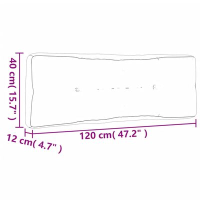 vidaXL Palldyna röd 120x40x12 cm tyg