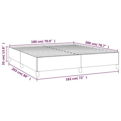 vidaXL Sängram vit 180x200 cm konstläder