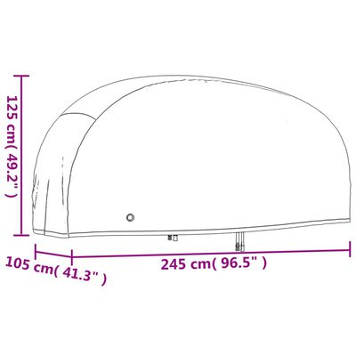 vidaXL Motorcykelskydd 2 st 245x105x125 cm 210D oxford