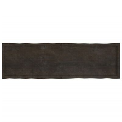 vidaXL Bordsskiva mörkbrun 180x50x(2-4) cm massivt trä levande kant