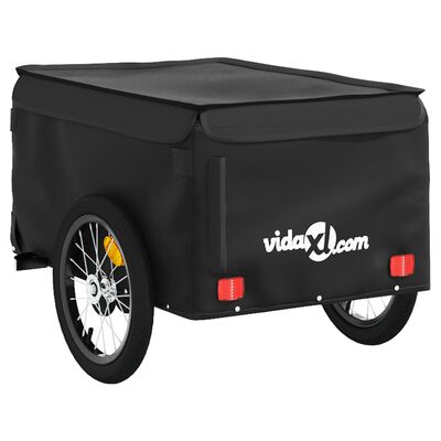 vidaXL Cykelvagn svart 45 kg järn