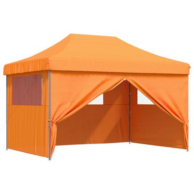 vidaXL Pop-Up hopfällbart partytält med 4 sidoväggar ORANGE