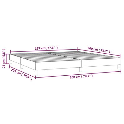 vidaXL Sängram brun 200x200 cm konstläder