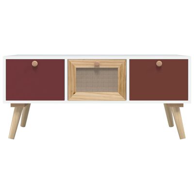 vidaXL Soffbord med lådor 80x40x35,5 cm konstruerat trä
