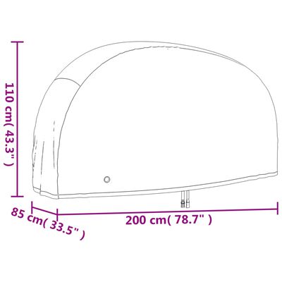 vidaXL Cykelskydd svart 200x85x110 cm 190T oxford