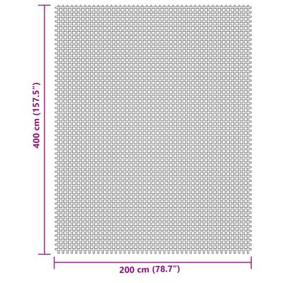 vidaXL Campingmatta gräddvit 4x2 m