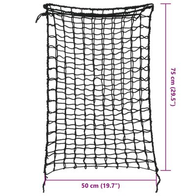 vidaXL Hönät 2 st rektangulärt svart 75x50 cm PP