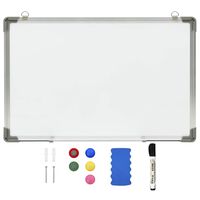 vidaXL Magnetisk whiteboard vit 50x35 cm stål