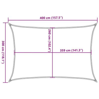 vidaXL Solsegel sandfärgat 4x3 m 100% polyesteroxford