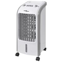 vidaXL Portabel luftkylare 80 W 4 L 270 m³/tim. 25x26x56 cm