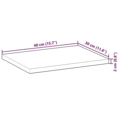 vidaXL Svävande hyllor 2 st 40x30x2 cm behandlat massivt akaciaträ