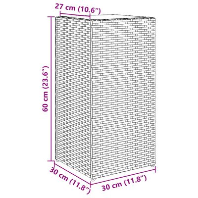 vidaXL Odlingslåda grå 30x30x60 cm konstrotting