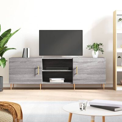 vidaXL Tv-bänk grå sonoma 150x30x50 cm konstruerat trä