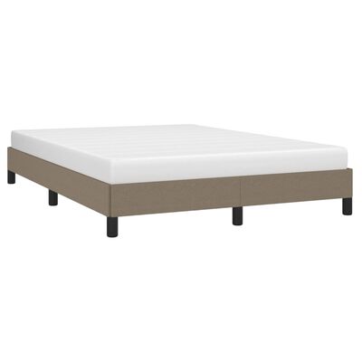 vidaXL Sängram utan madrass taupe 140x190 cm tyg