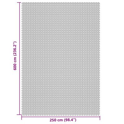 vidaXL Campingmatta gräddvit 6x2,5 m