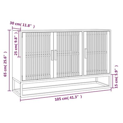 vidaXL Förvaringsskåp svart 105x30x65 cm konstruerat trä