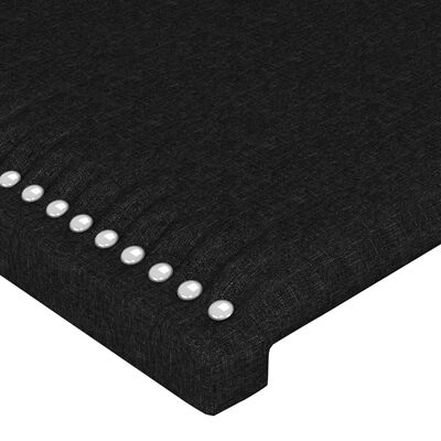 vidaXL Sänggavel med kanter svart 103x23x78/88 cm tyg