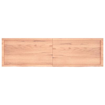 vidaXL Bänkskiva badrum ljusbrun 180x50x(2-4) cm behandlat massivt trä