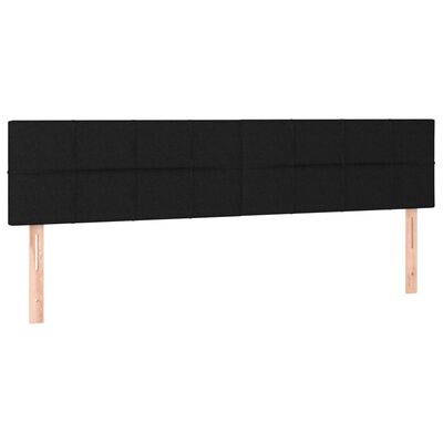 vidaXL Sänggavel 2 st svart 80x5x78/88 cm tyg