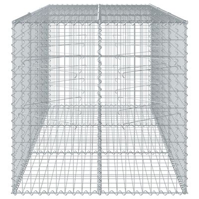 vidaXL Gabionkorg med skydd 300x100x100 cm galvaniserat järn